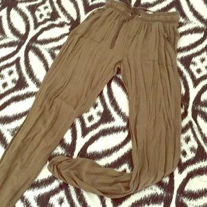 Draw string army green pants